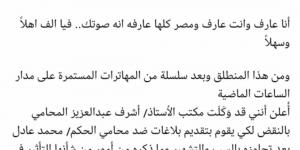 إبراهيم فايق يُعلن تقدمه ببلاغ ضد محامي الحكم محمد عادل