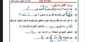 مراجعات نهائية.. امتحان الرياضيات المتوقع بإجابته لشهر نوفمبر الصف السادس الابتدائي