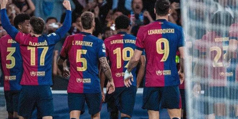 برشلونة يتقدم على سرفينا بخمس أهداف في دوري أبطال أوروبا