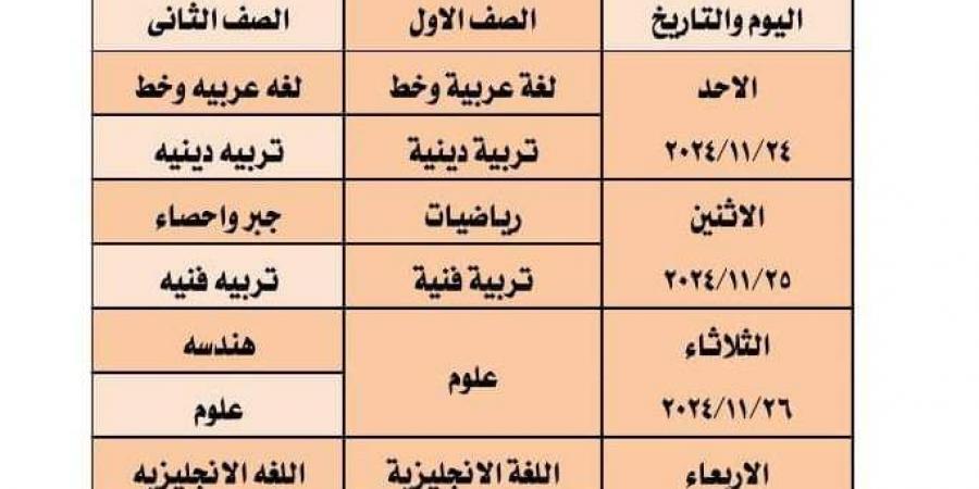 تعليم الجيزة تعلن جداول امتحانات شهر نوفمبر 2024