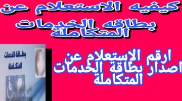 “مش هتدفع ضرائب وجمارك تاني يا بختك”.. رابط الاستعلام عن بطاقة الخدمات المتكاملة 2024 