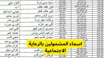 منصة مظلتي.. اسماء المشمولين بالرعاية الاجتماعية الوجبة الأخيرة الملف كامل