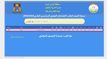 عاجل الآن .. ظهرت نتيجة الشهادة الإعدادية محافظة الوادي الجديد 2024 استخرجها الآن