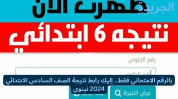 بالرقم الامتحاني فقط.. إليك رابط نتيجة الصف السادس الابتدائي 2024 نينوى