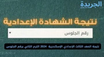  نتيجة الصف الثالث الإعدادي الإسكندرية  2024 الترم الثاني برقم الجلوس 