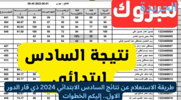 طريقة الاستعلام عن نتائج السادس الابتدائي 2024 ذي قار الدور الاول.. إليكم الخطوات 