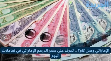 الإماراتي وصل كام؟ .. تعرف على سعر الدرهم الإماراتي في تعاملات اليوم