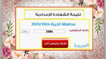 لينك سريع.. نتيجة الصف الثالث الاعدادي محافظة الجيزة الترم الثاني 2024 بالأسم ورقم الجلوس