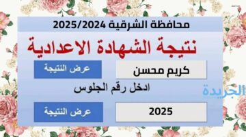 لينك فعال.. نتيجة الصف الثالث الاعدادي محافظة الشرقية الترم الثاني 2024 بالأسم ورقم الجلوس