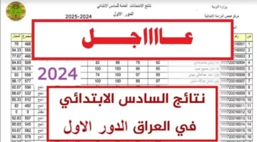 مديرية تربية دهوك.. تعلن الان عن ظهور نتائج السادس الابتدائي في العراق بصيغة pdf