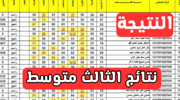 الرابط الخاص باستخراج نتائج الصف الثالث المتوسط