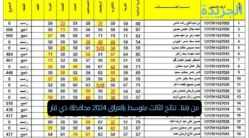 من هنا.. نتائج الثالث متوسط بالعراق 2024 محافظة ذي قار