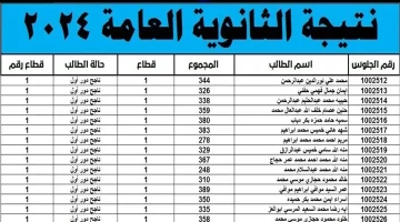 تحميلها pdf.. رابط نتيجة الثانوية العامة 2024 علمي وادبي برقم الجلوس