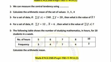 مراجعات نهائية.. أسئلة تقييم الأسبوع الـ 14 الرياضيات math لـ الصف الأول الإعدادي – الجريدة